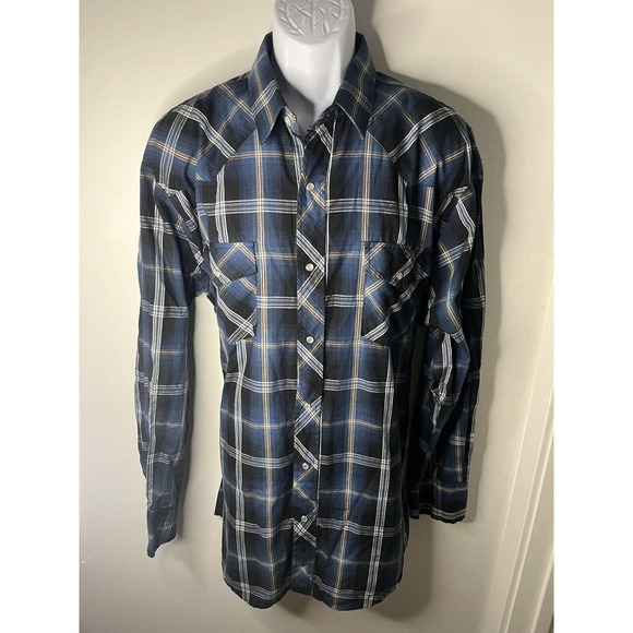 Gibson Plaid Long Sleeve Size 2XL Western Button Down Pearl Snap Shirt Cowboy - Picture 2 of 7